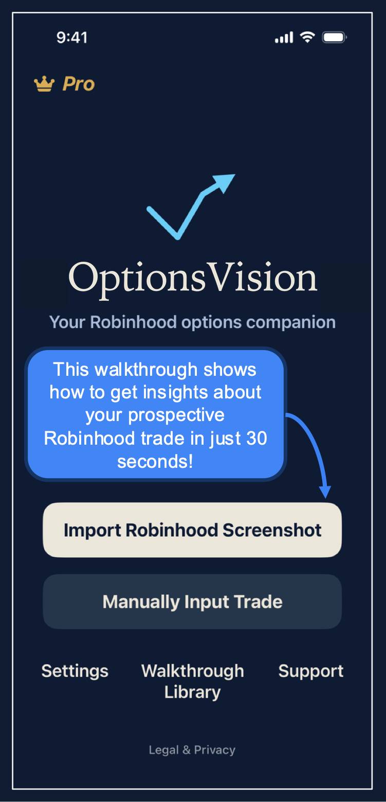 OptionsVision walkthrough slide 1